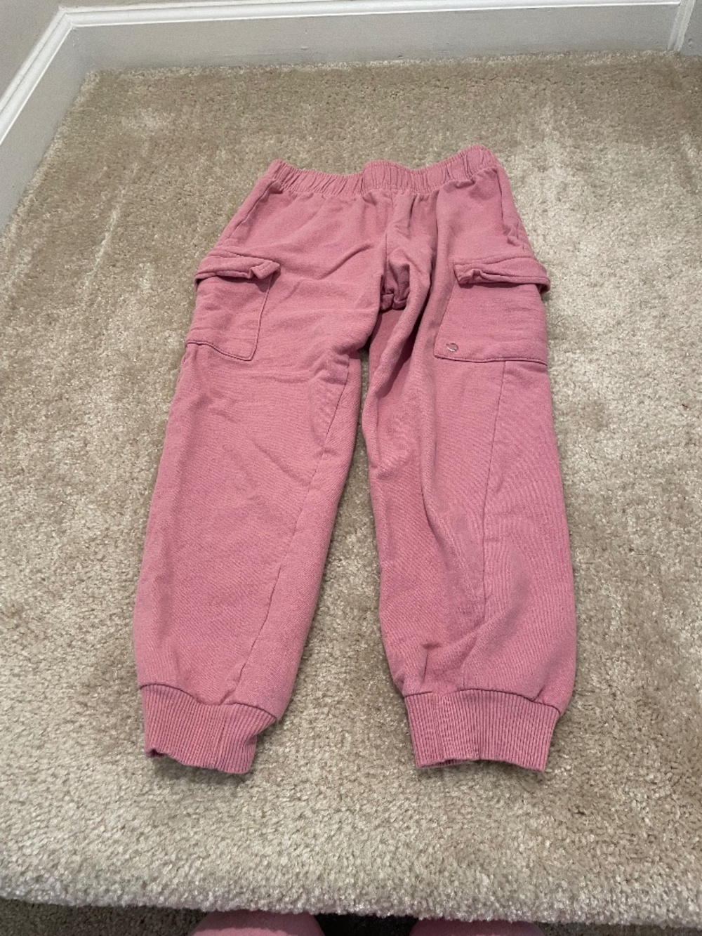 Kids Pink Cargo Pocket Pants Size 10/12